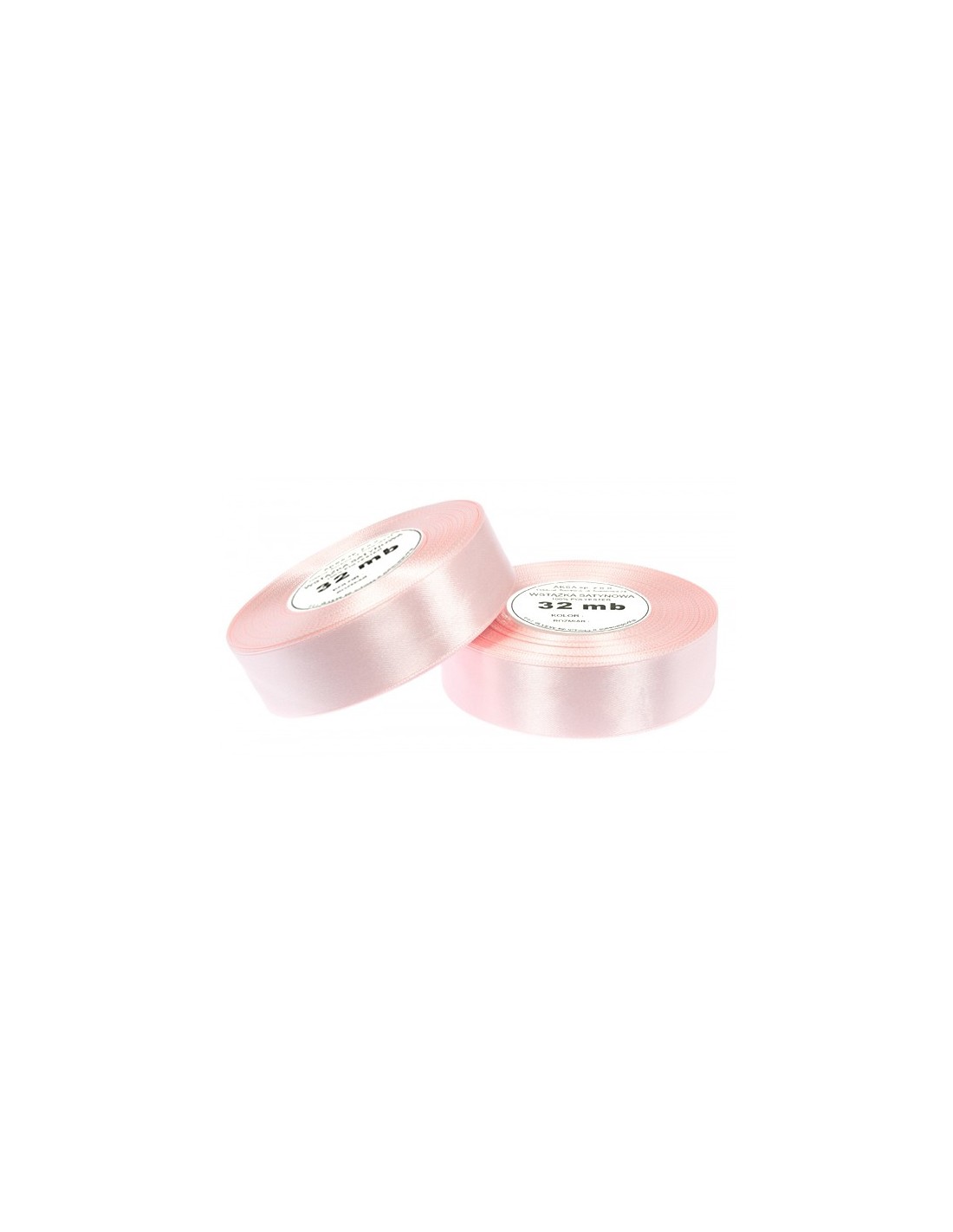 Ruban en satin rose poudré (6mm) 32m Ruban en satin rose poudré (6mm) 32m