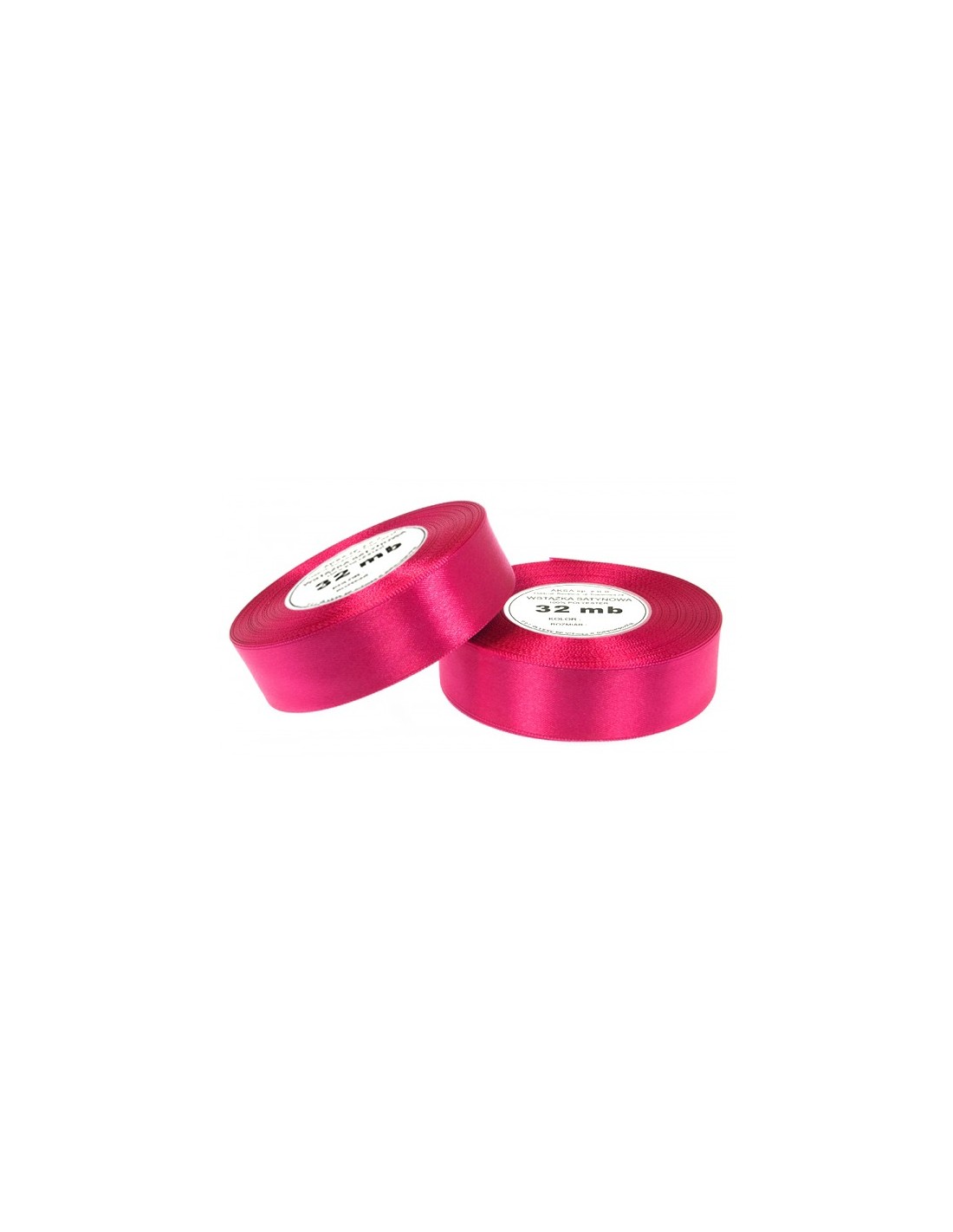 Ruban en satin rose intense (12mm) 32m Ruban en satin rose intense (12mm) 32m