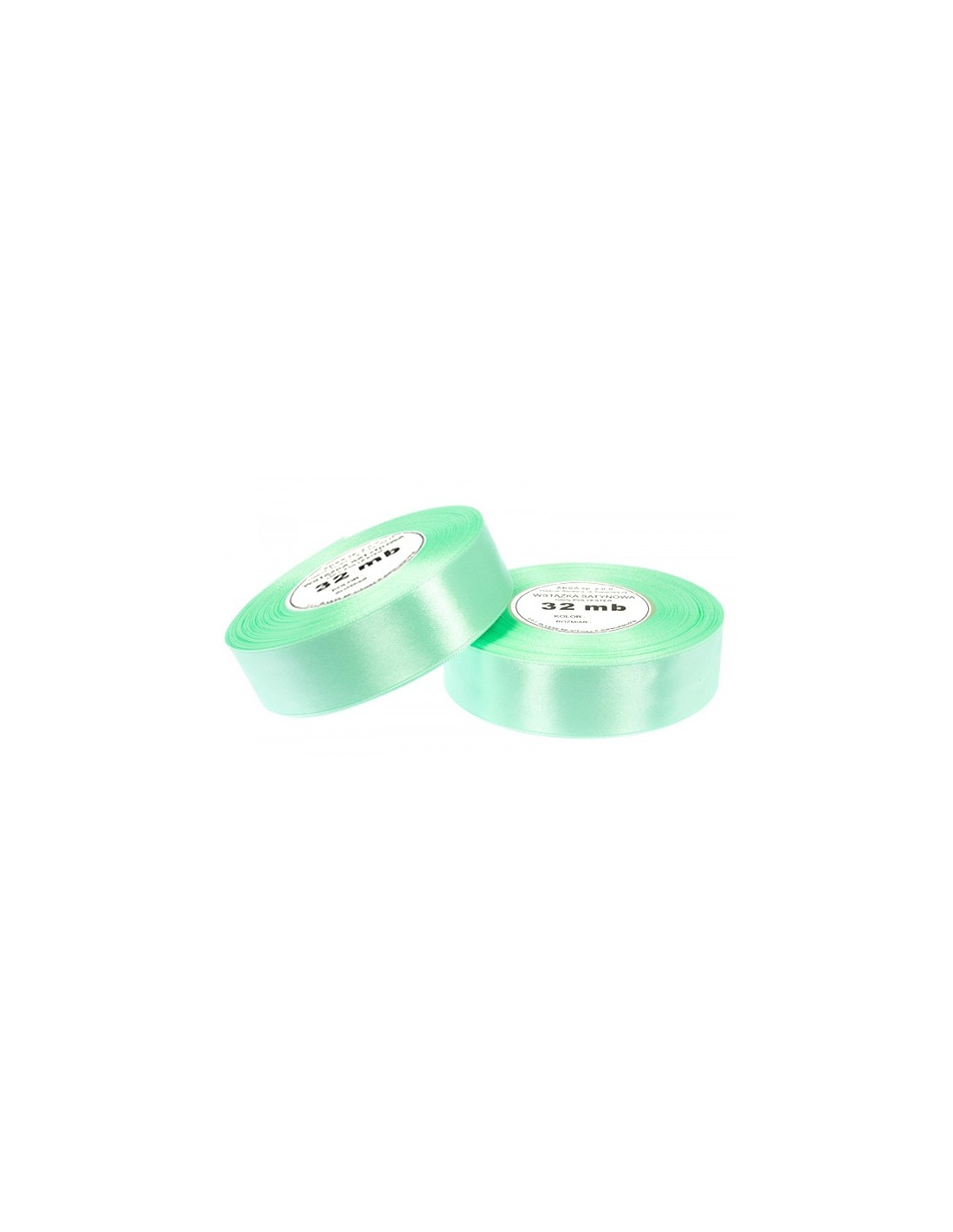 Ruban en satin pistache (12mm) 32m Ruban en satin pistache (12mm) 32m
