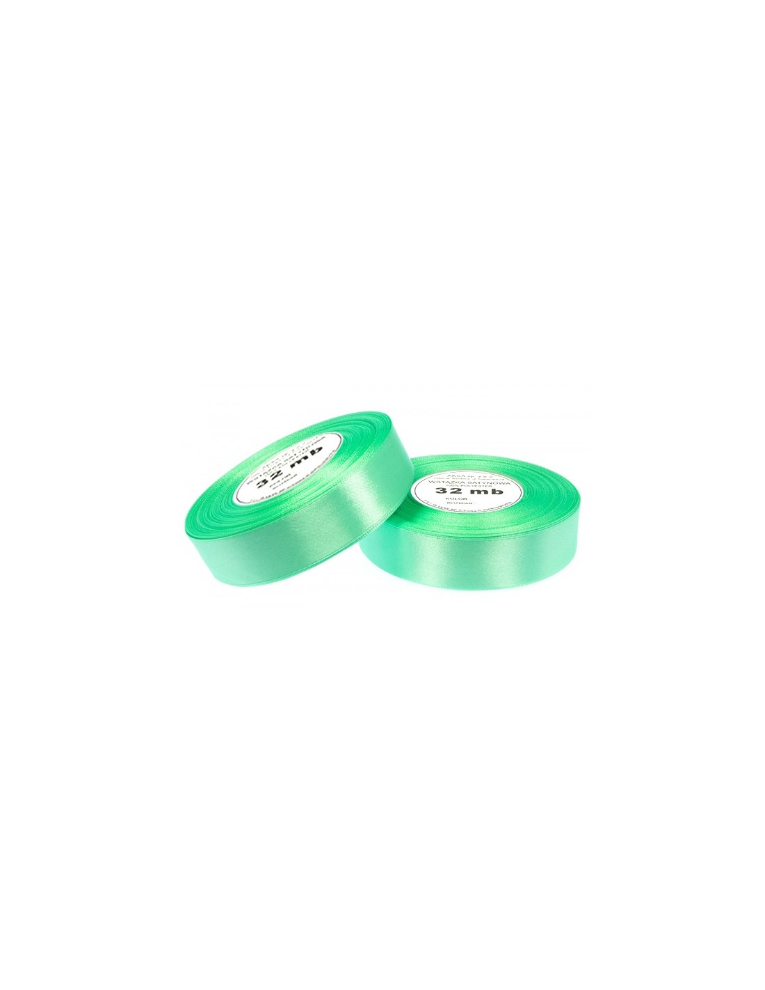 Ruban en satin aigue-marine (12mm) 32m Ruban en satin aigue-marine (12mm) 32m