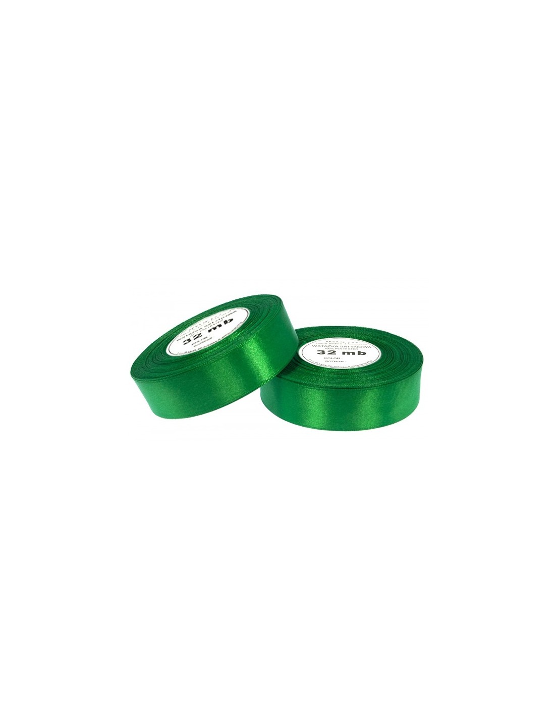 Ruban en satin vert intense (12mm) 32m Ruban en satin vert intense (12mm) 32m