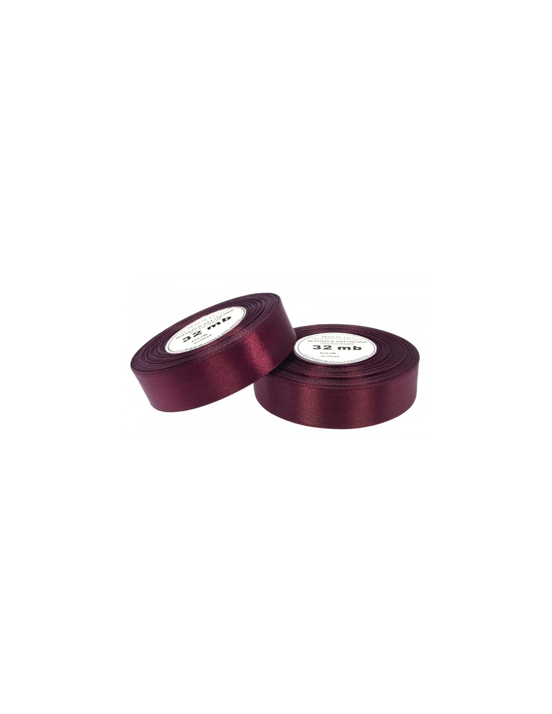 Ruban en satin bordeaux foncé (6mm) 32m Ruban en satin bordeaux foncé (6mm) 32m