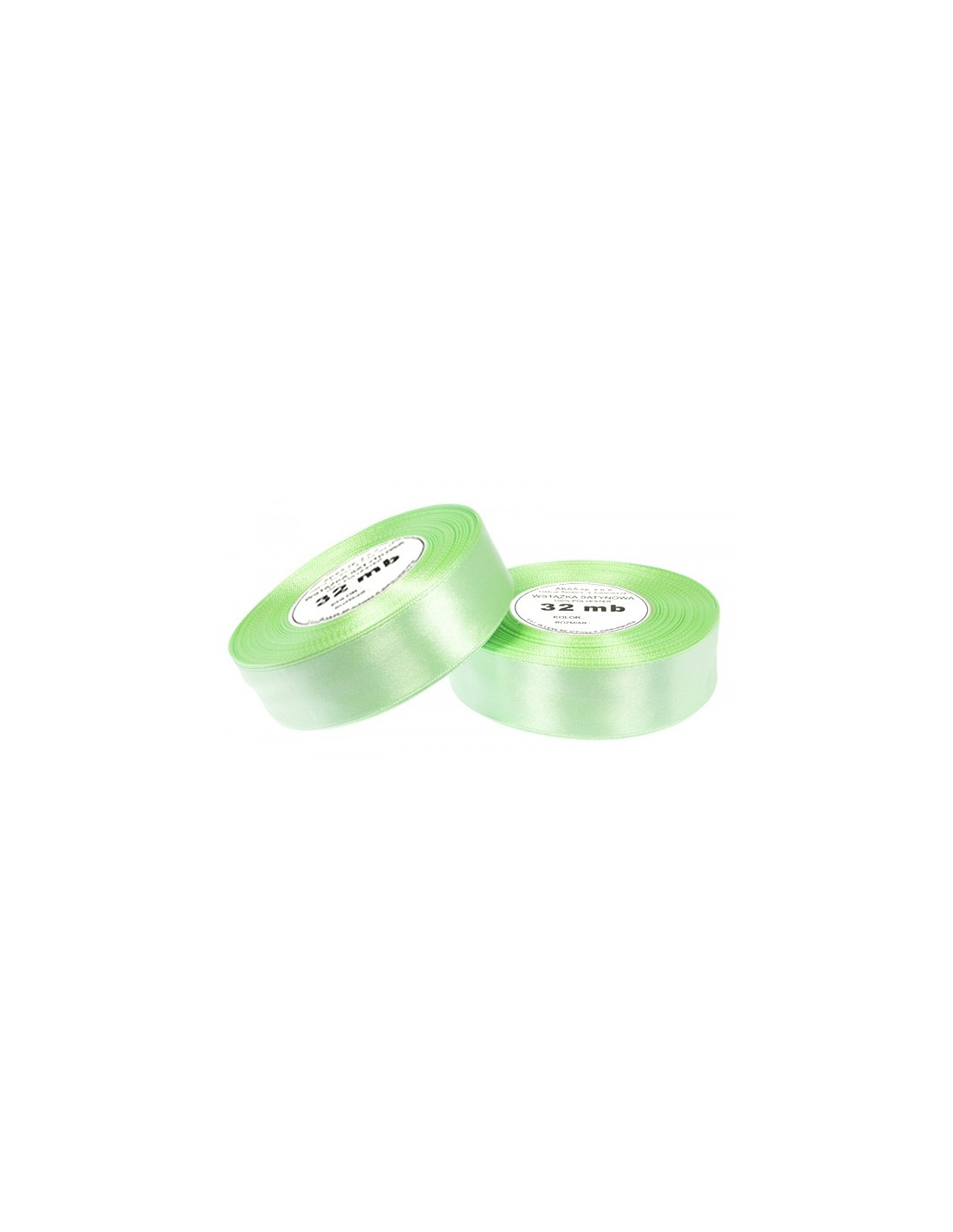 Ruban en satin vert clair (6mm) 32m Ruban en satin vert clair (6mm) 32m