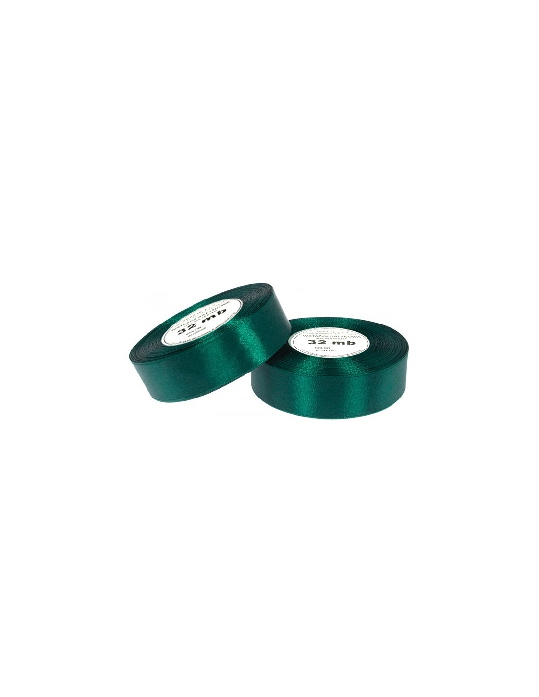 Ruban en satin vert bouteille (12mm) 32m Ruban en satin vert bouteille (12mm) 32m