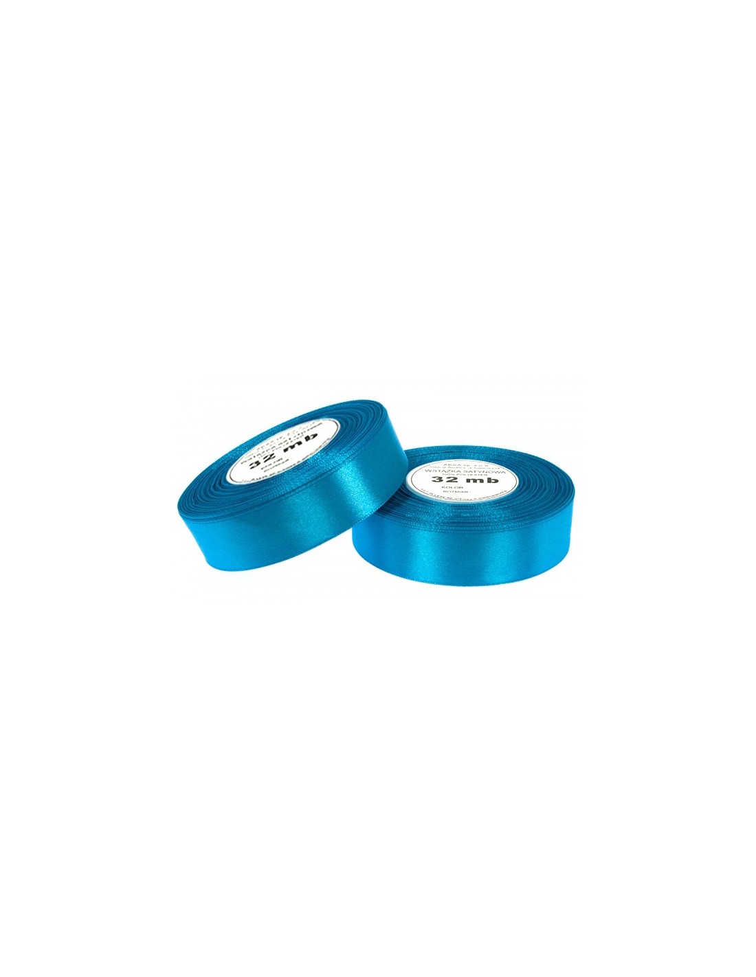 Ruban en satin turquoise (12mm) 32m Ruban en satin turquoise (12mm) 32m