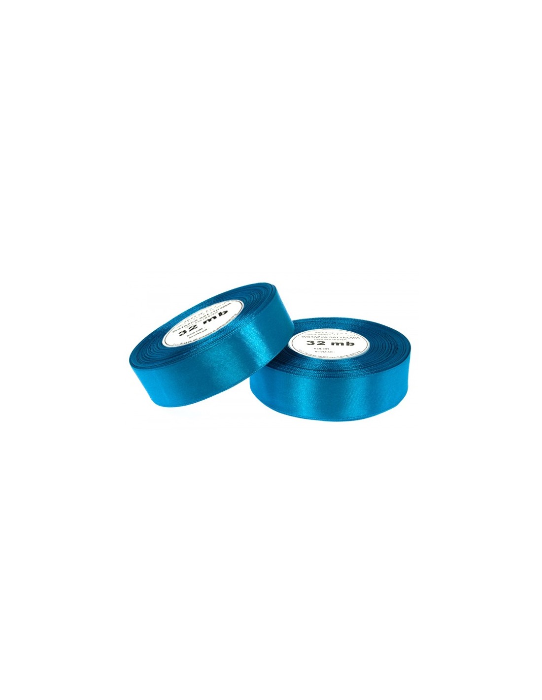 Ruban en satin turquoise foncé (12mm) 32m Ruban en satin turquoise foncé (12mm) 32m