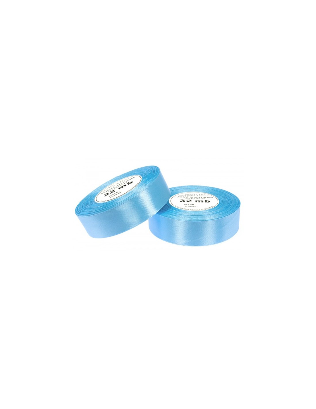 Ruban en satin bleu ciel (12mm) 32m Ruban en satin bleu ciel (12mm) 32m