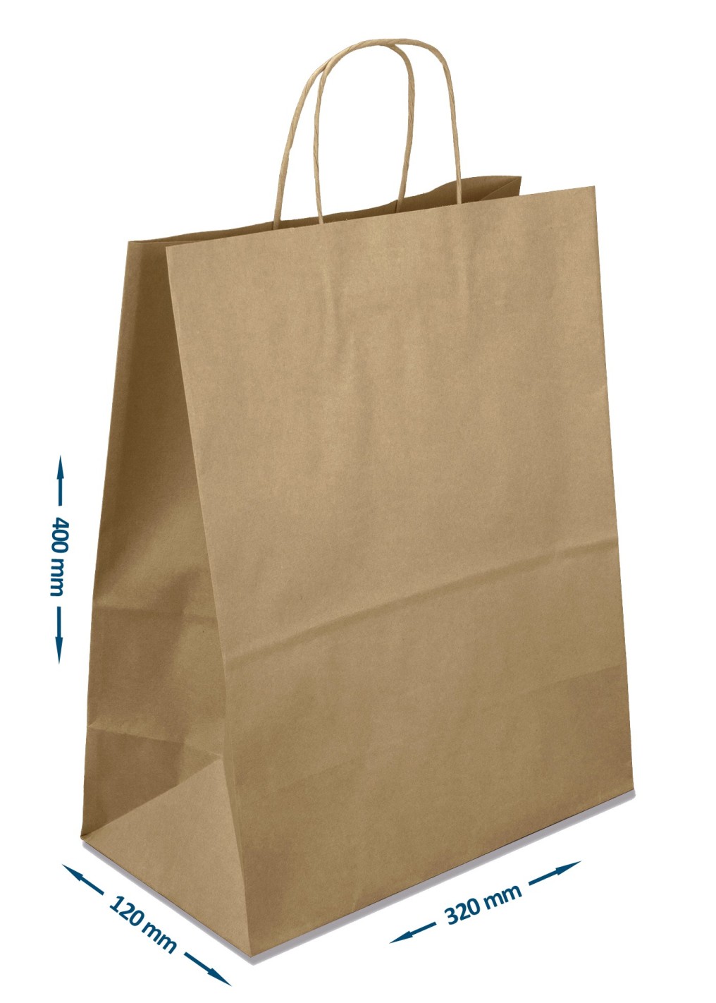 Torba Eko Kraft brąz 320x120x400mm 200szt. Torba Eko Kraft brąz 320x120x400mm 200szt.