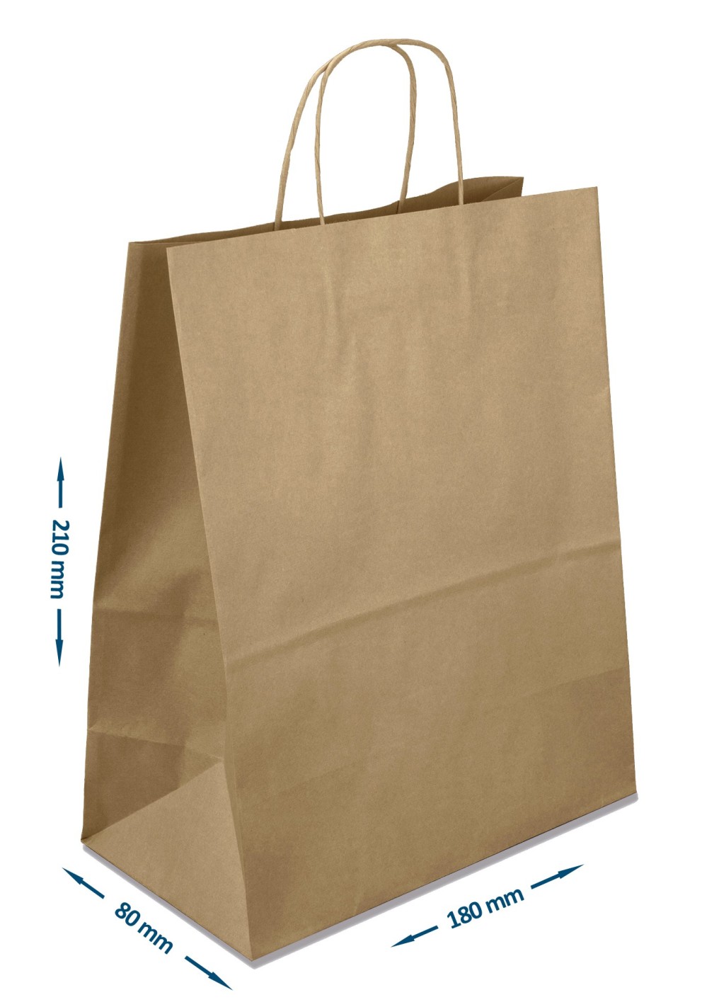 Sacs en papier Eko Kraft marron (180x80x210mm) - 400 pièces Sacs en papier Eko Kraft marron (180x80x210mm) - 400 pièces