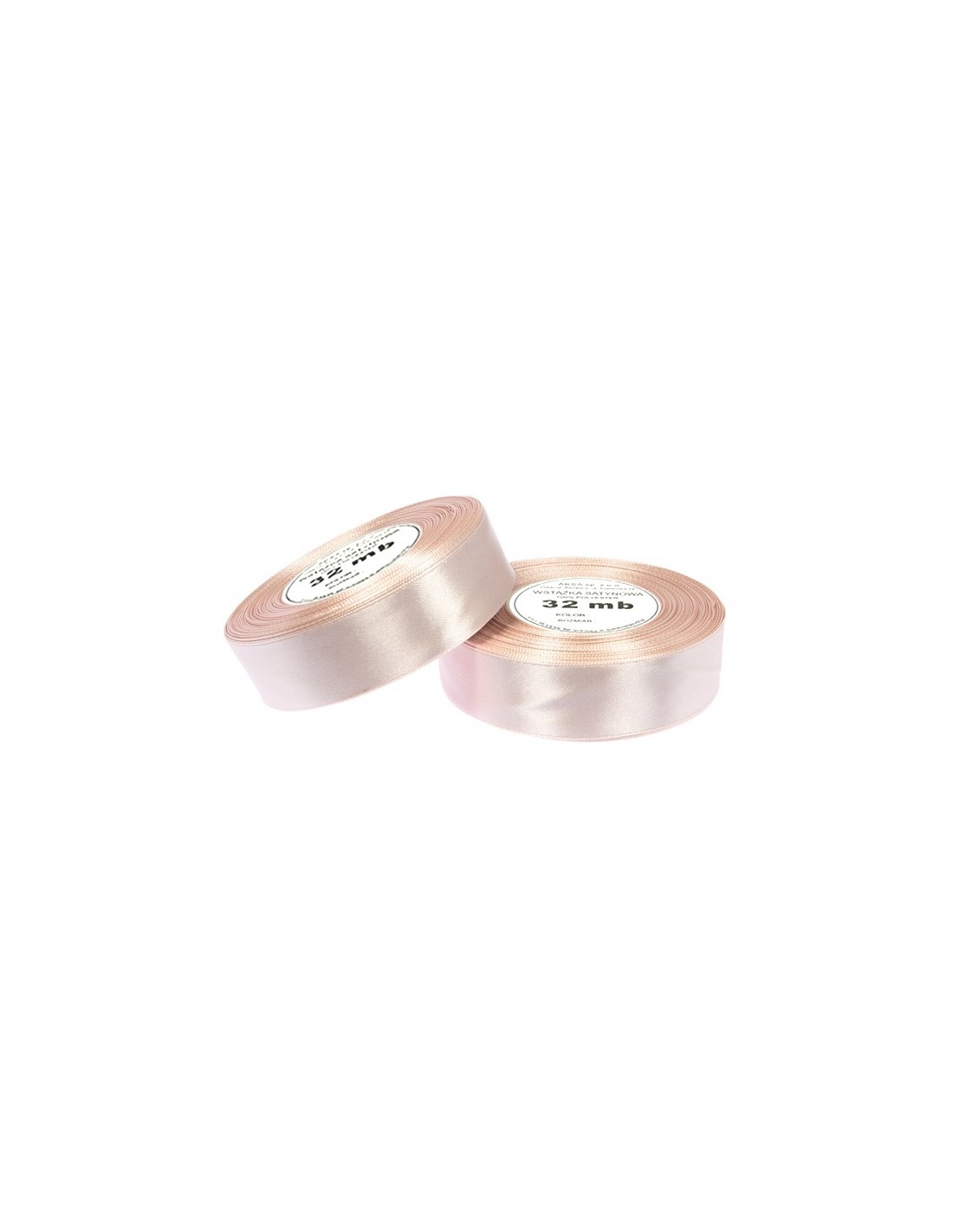 Ruban en satin beige (12mm) 32m Ruban en satin beige (12mm) 32m