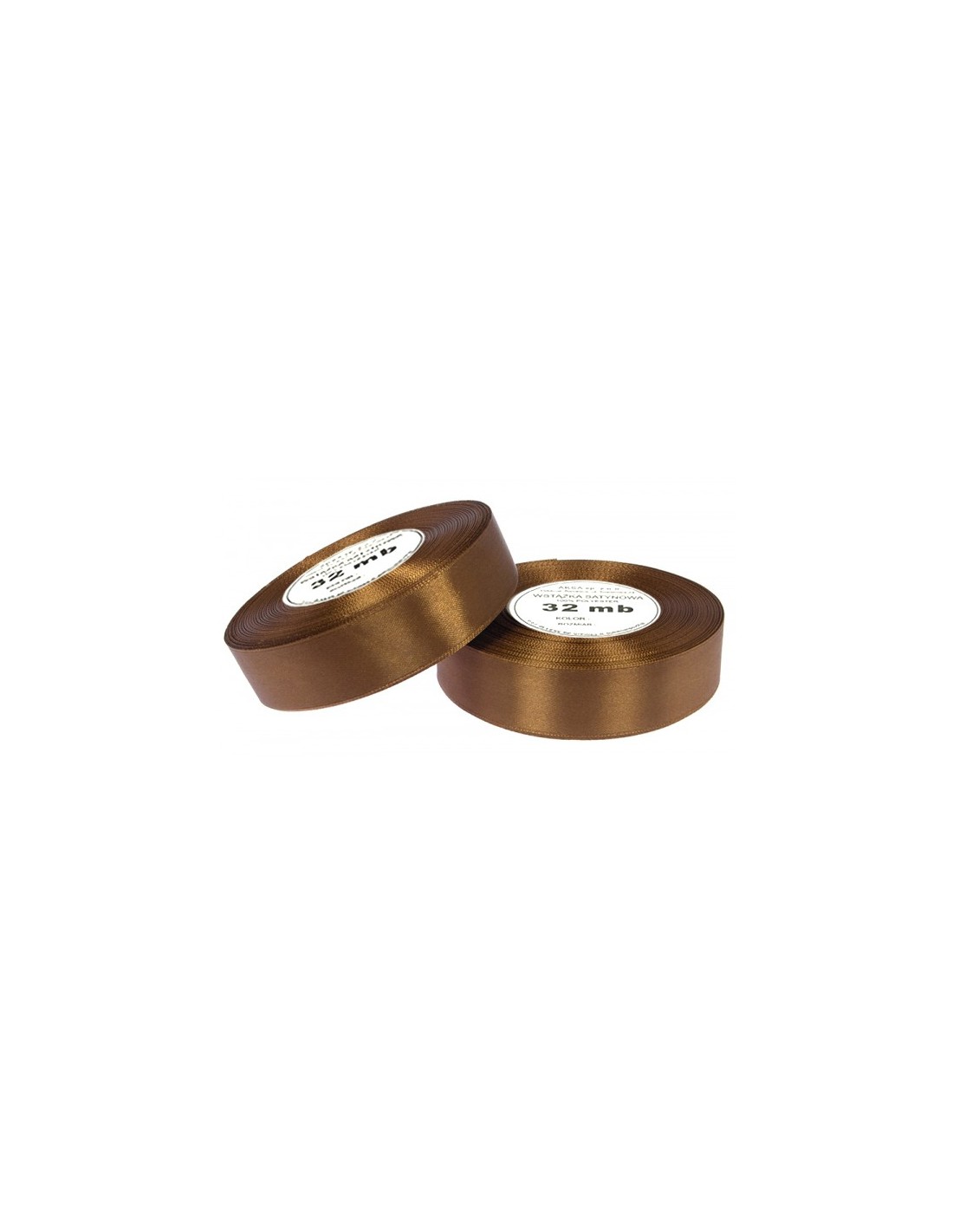 Ruban en satin cuivre (12mm) 32m Ruban en satin cuivre (12mm) 32m