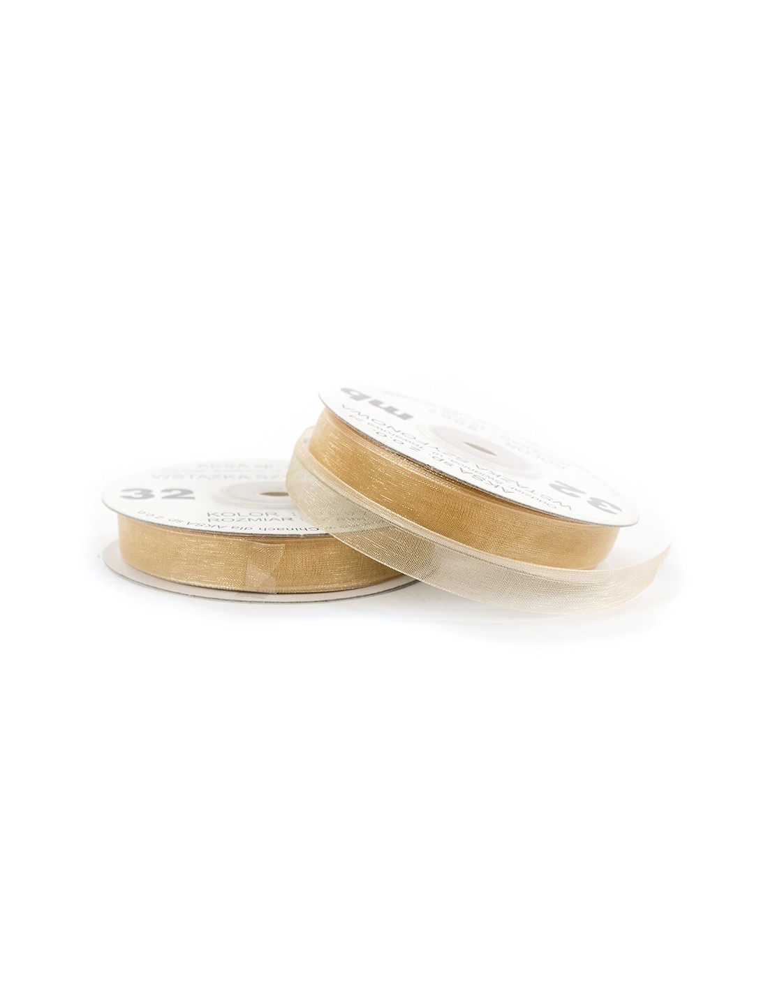 12mm WO9007 Wstążka szyfonowa kremowa 32mb 12mm WO9007 Wstążka szyfonowa kremowa 32mb