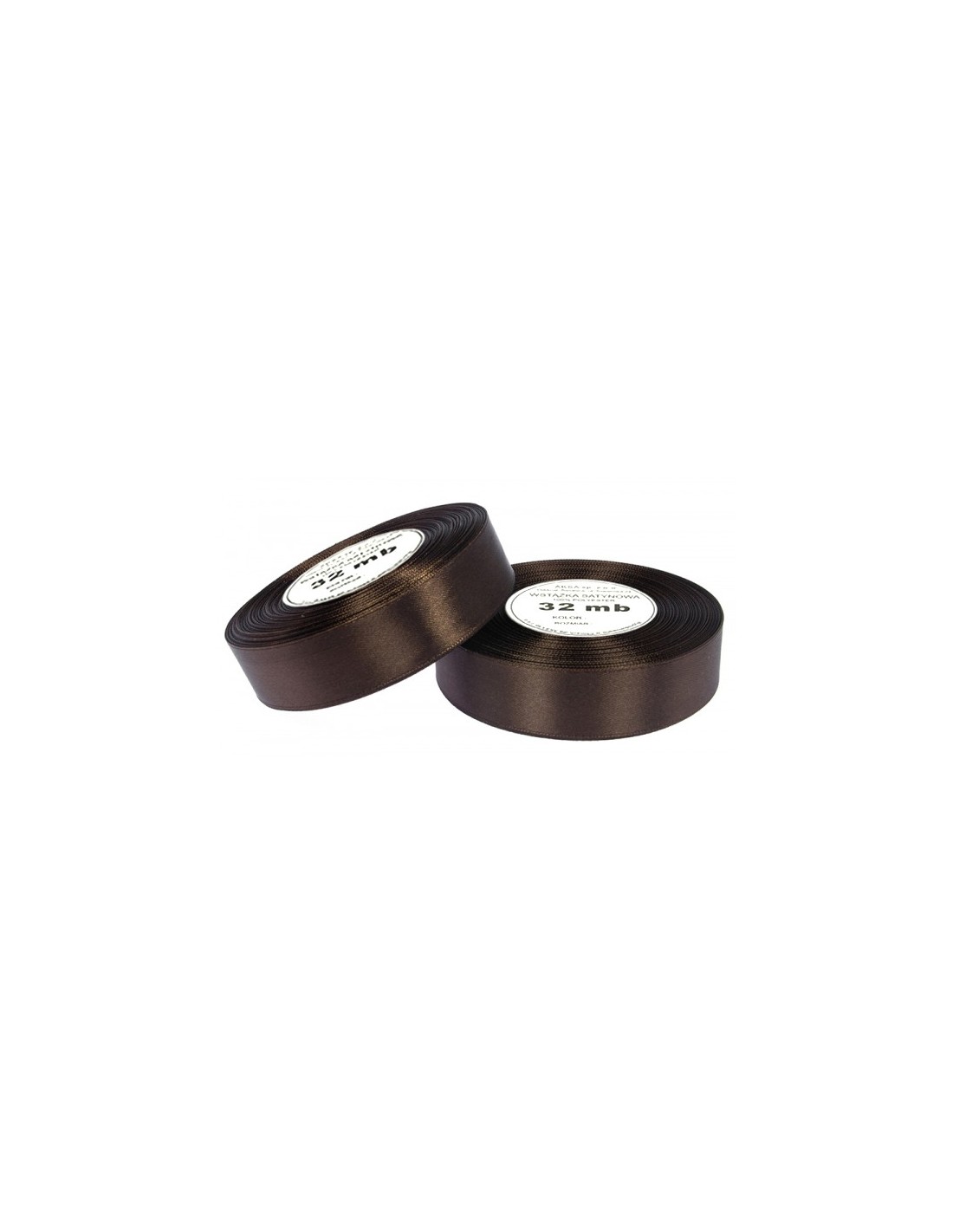 Ruban en satin marron foncé (12mm) 32m Ruban en satin marron foncé (12mm) 32m