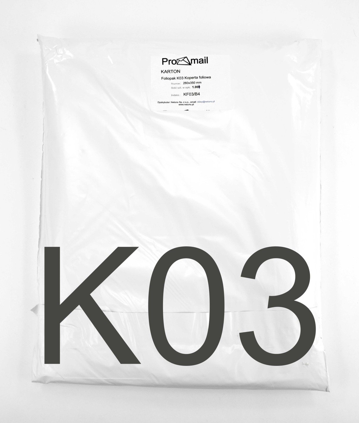 Pochette d'expédition en plastique K03 B4 (26x35cm) - 100 pièces Pochette d'expédition en plastique K03 B4 (26x35cm) - 100 pièces