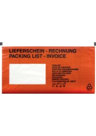 Przylgi kurierskie DL okienko lewe RED 1000szt.