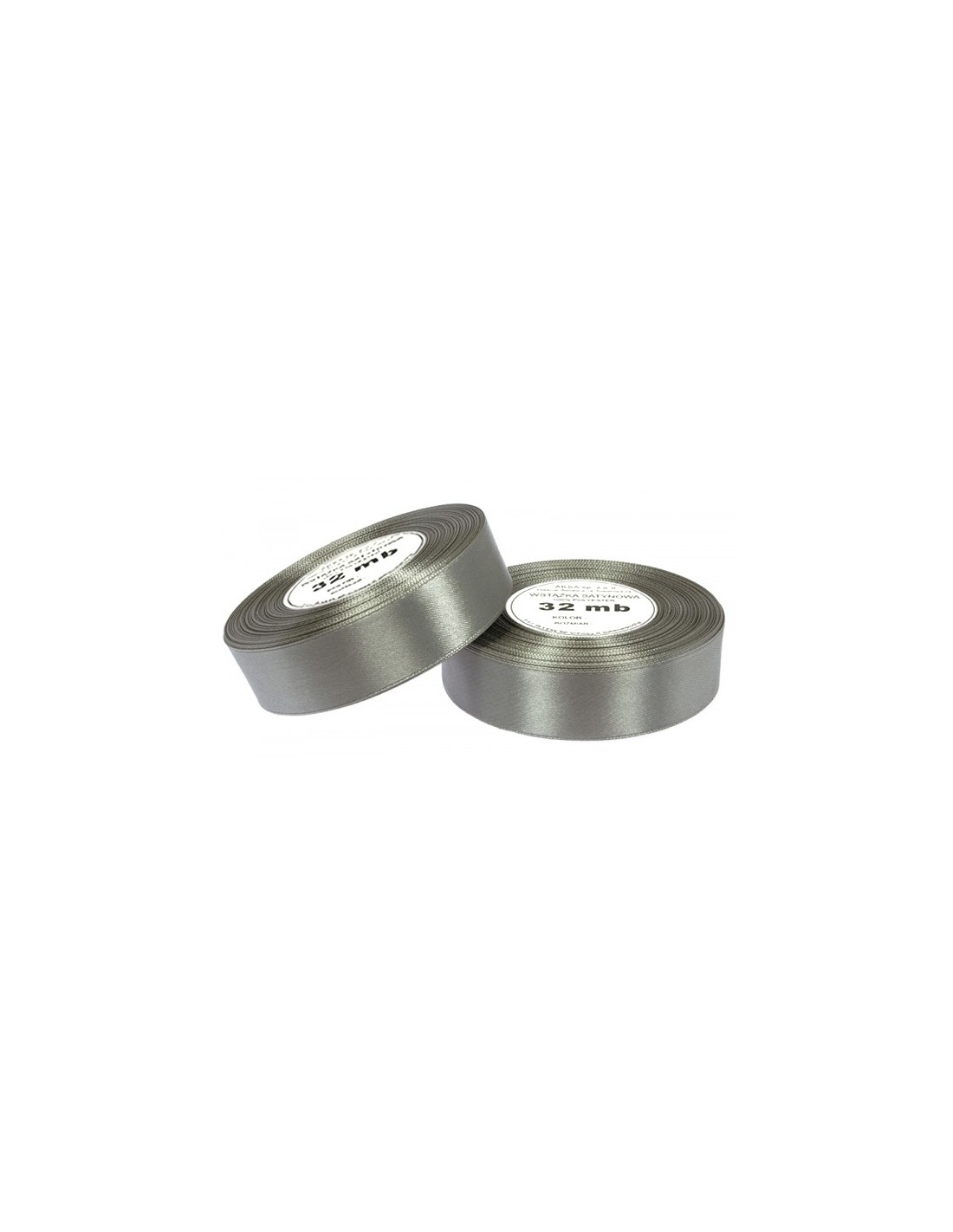 Ruban en satin argenté foncé (12mm) 32m Ruban en satin argenté foncé (12mm) 32m