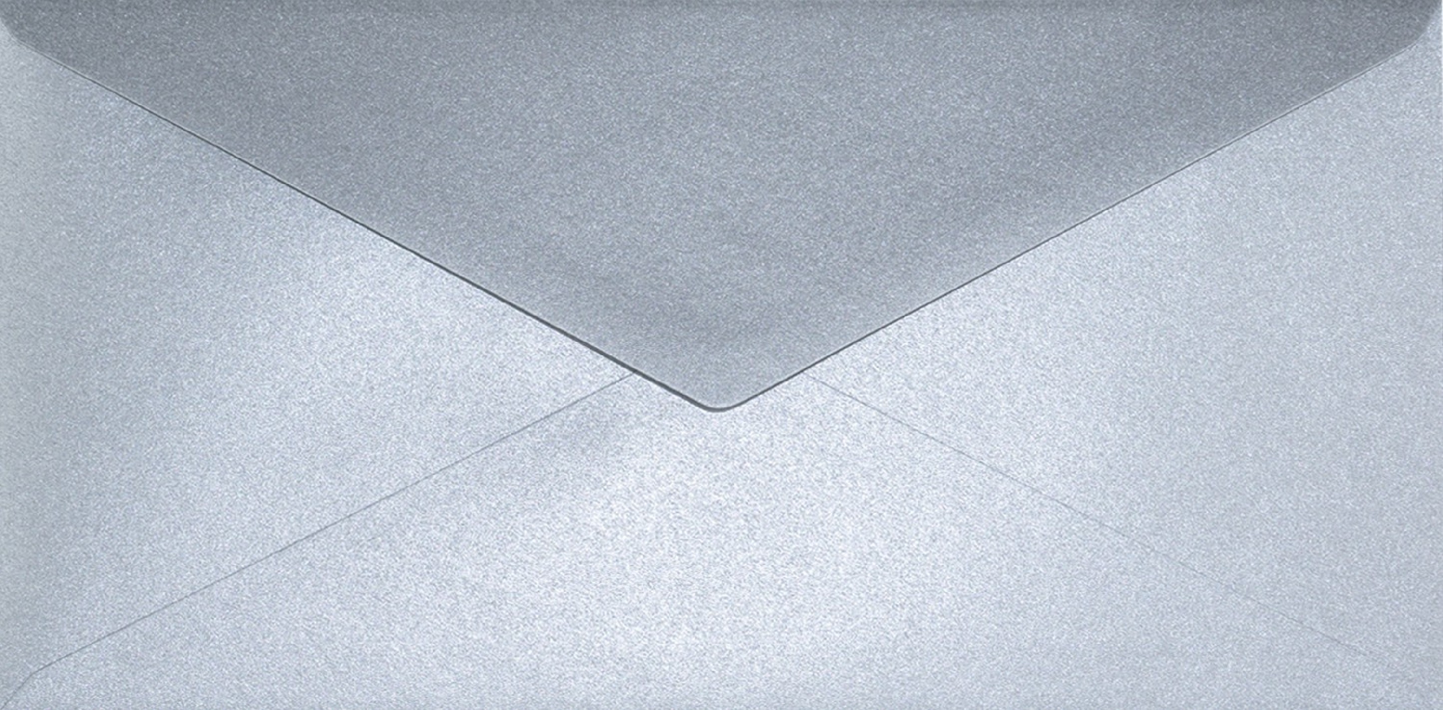 Koperta ozdobna DL NK Aster Metallic Silver srebrna 120g Koperta ozdobna DL NK Aster Metallic Silver srebrna 120g