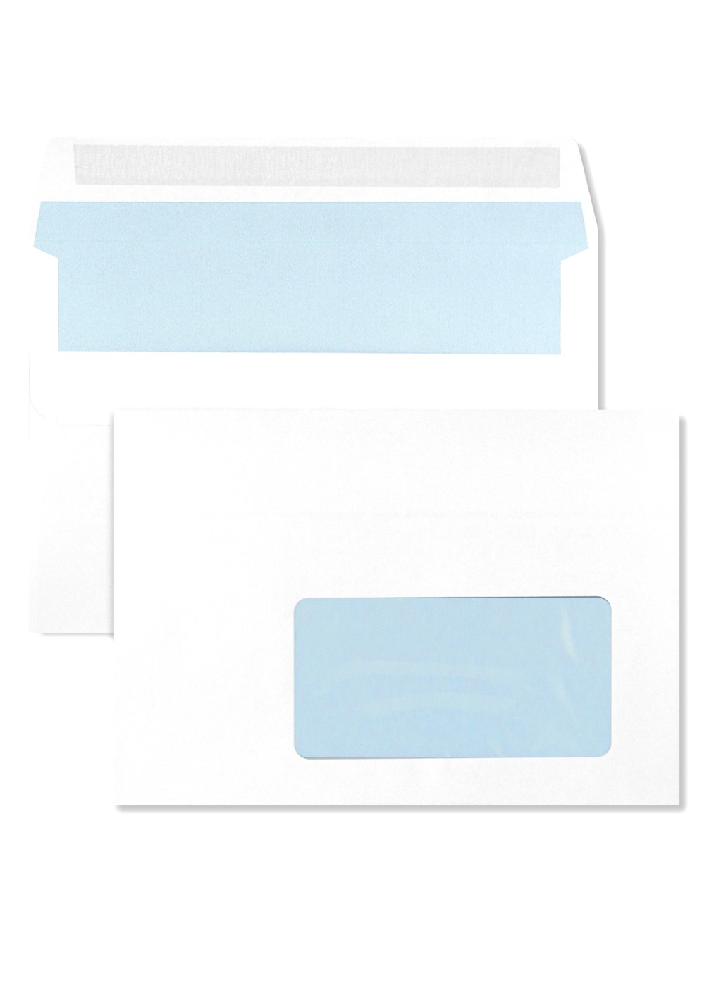 Enveloppe commerciale blanche C6 (11,4x16,2cm) autocollant fenêtre à droite - 1000 pièces Enveloppe commerciale blanche C6 (11,4x16,2cm) autocollant fenêtre à droite - 1000 pièces