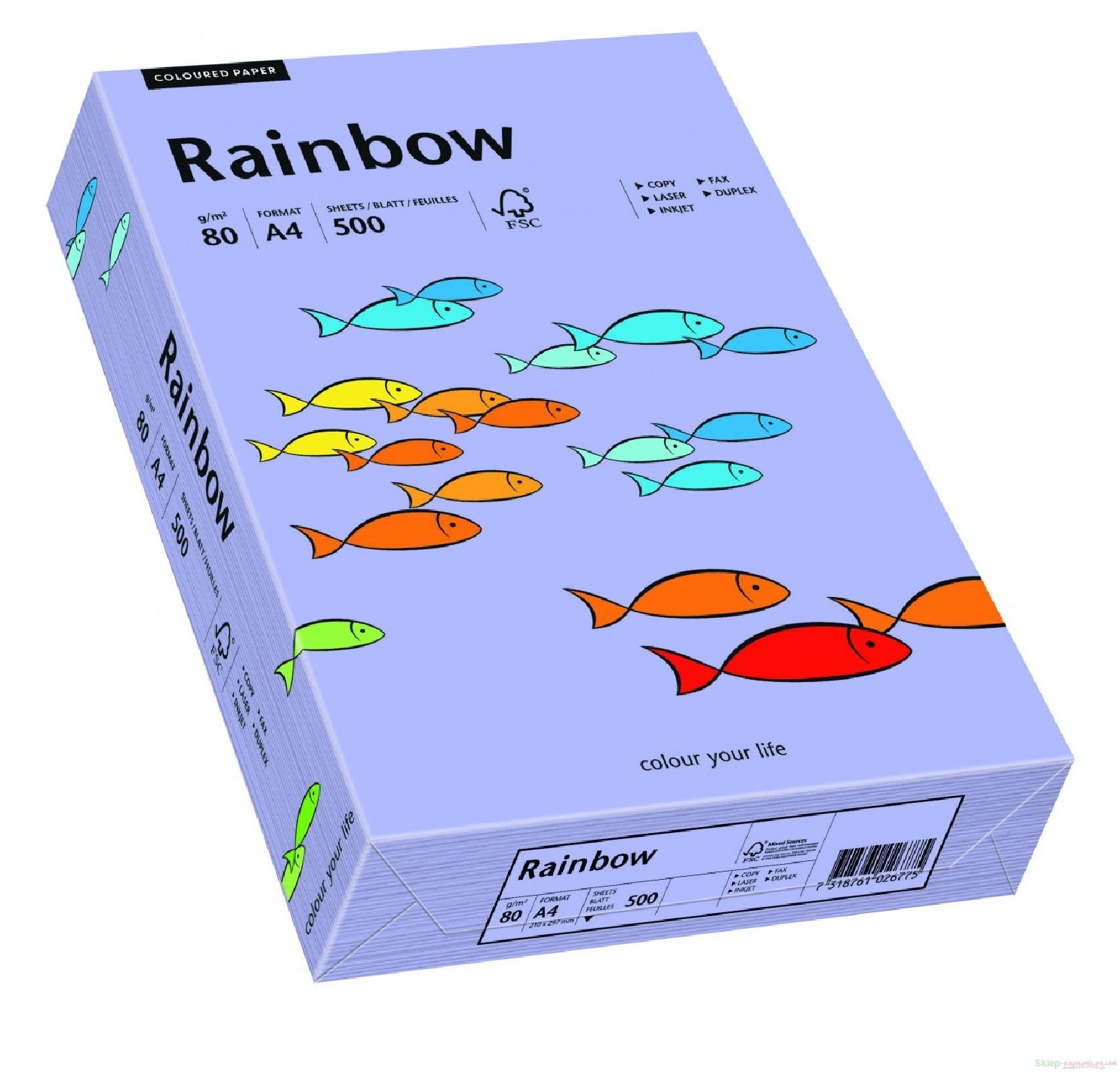 Papier Rainbow 160g R60 fioletowy pak. 250A4 Papier Rainbow 160g R60 fioletowy pak. 250A4