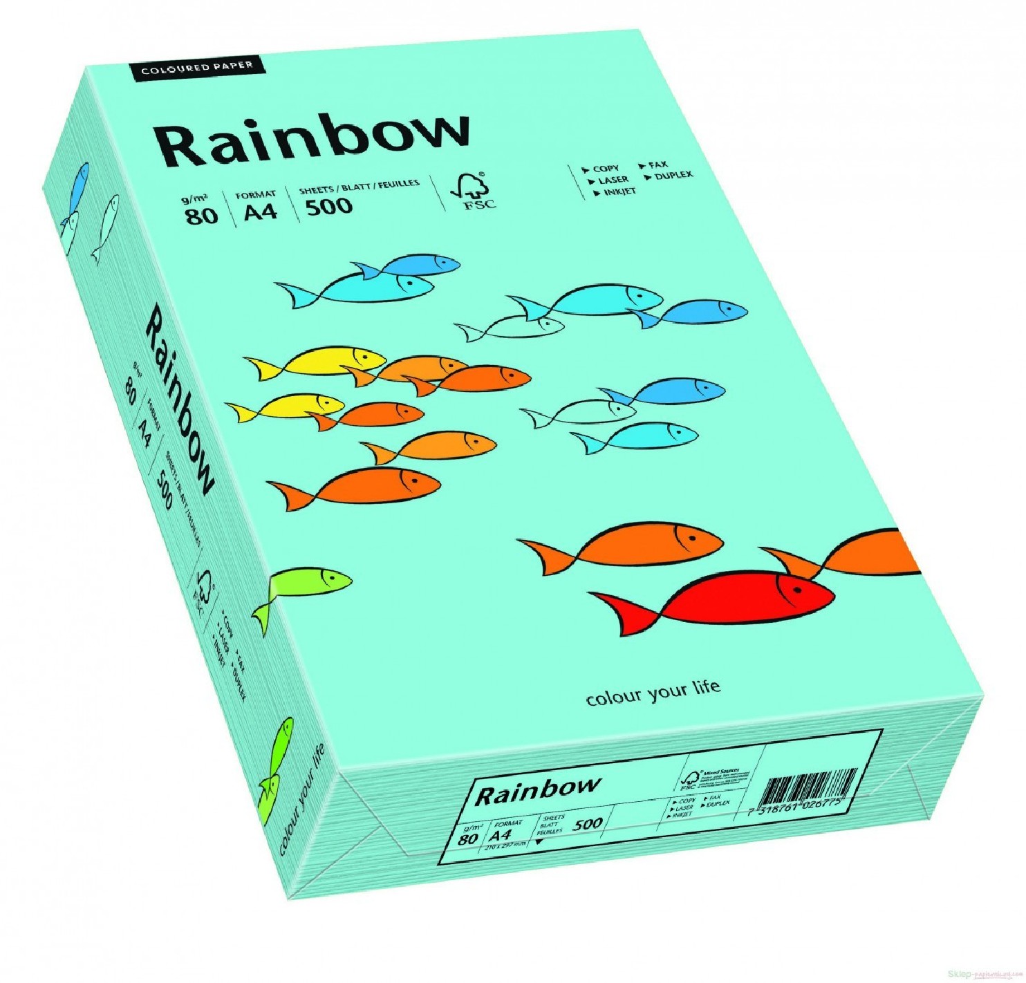Papier Rainbow 160g R84 morski pak. 250A4 Papier Rainbow 160g R84 morski pak. 250A4