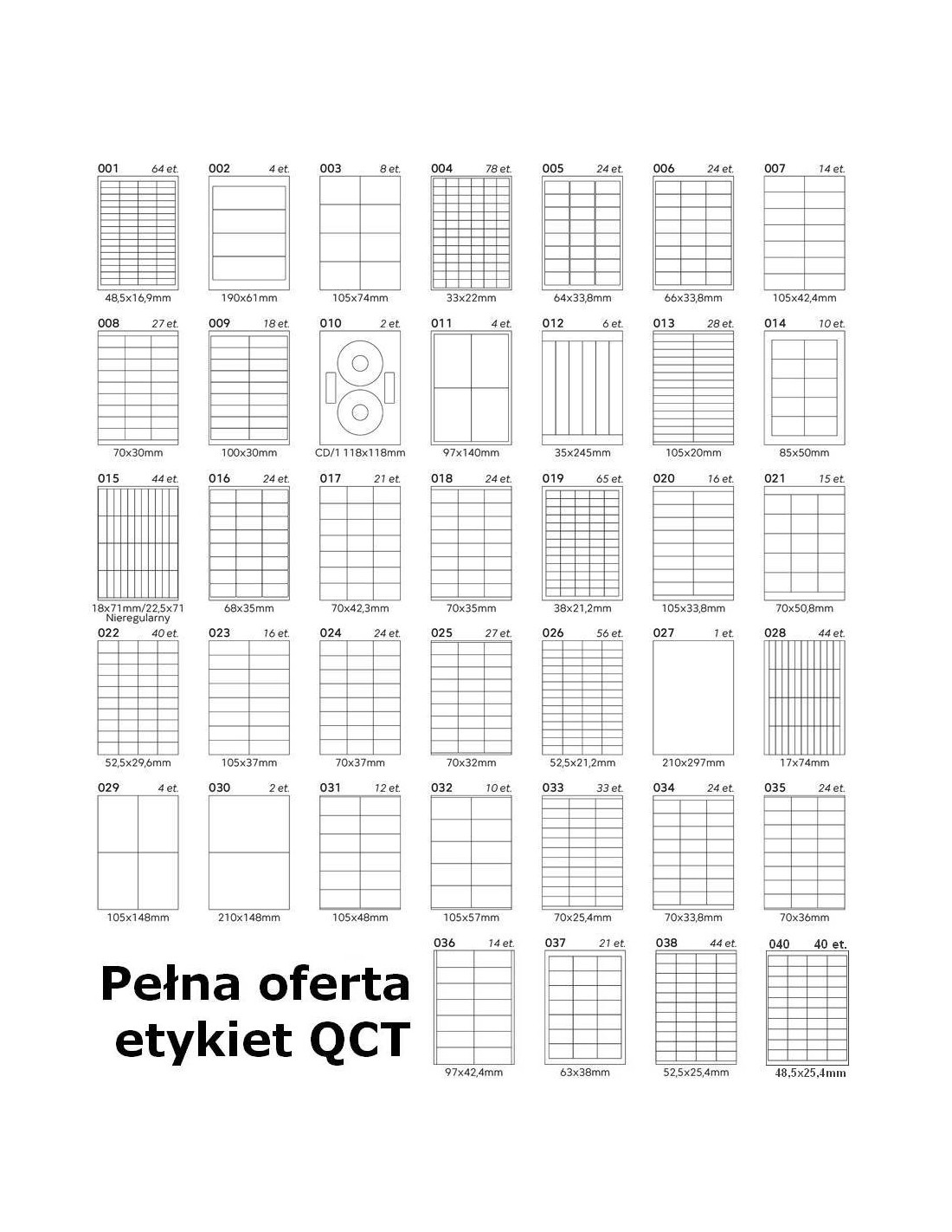 Etykiety samoprzylepne EME4 33x22 (78) 100A4 Etykiety samoprzylepne EME4 33x22 (78) 100A4
