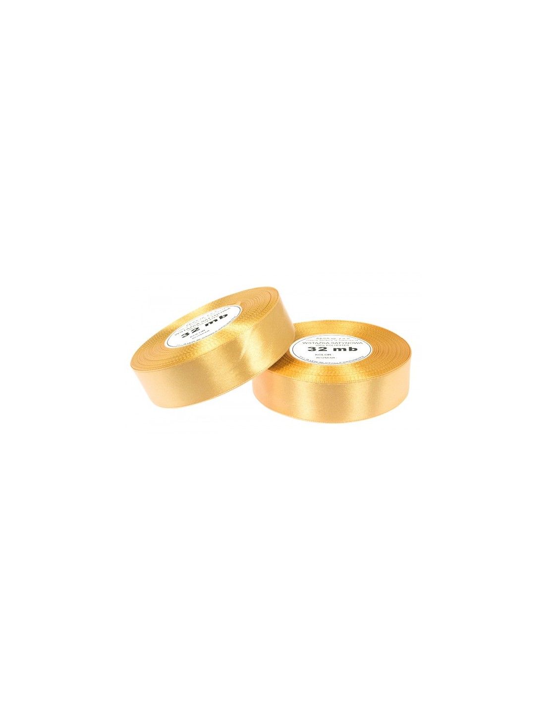 Ruban en satin abricot (25mm) 32m Ruban en satin abricot (25mm) 32m