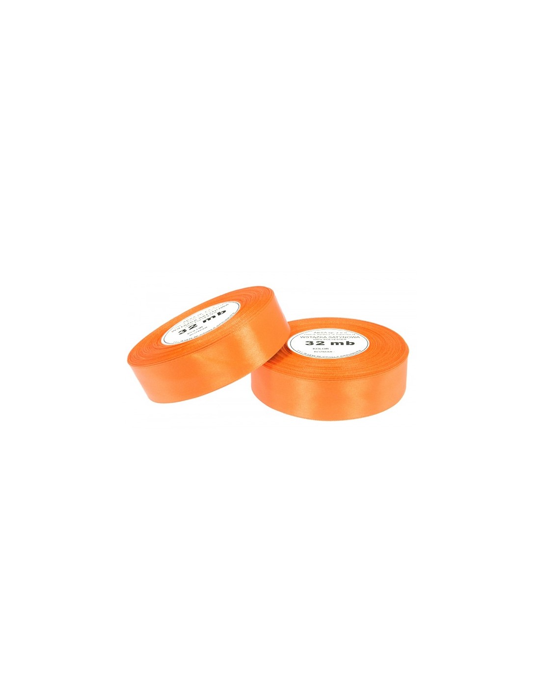 Ruban en satin orange foncé (25mm) 32m Ruban en satin orange foncé (25mm) 32m