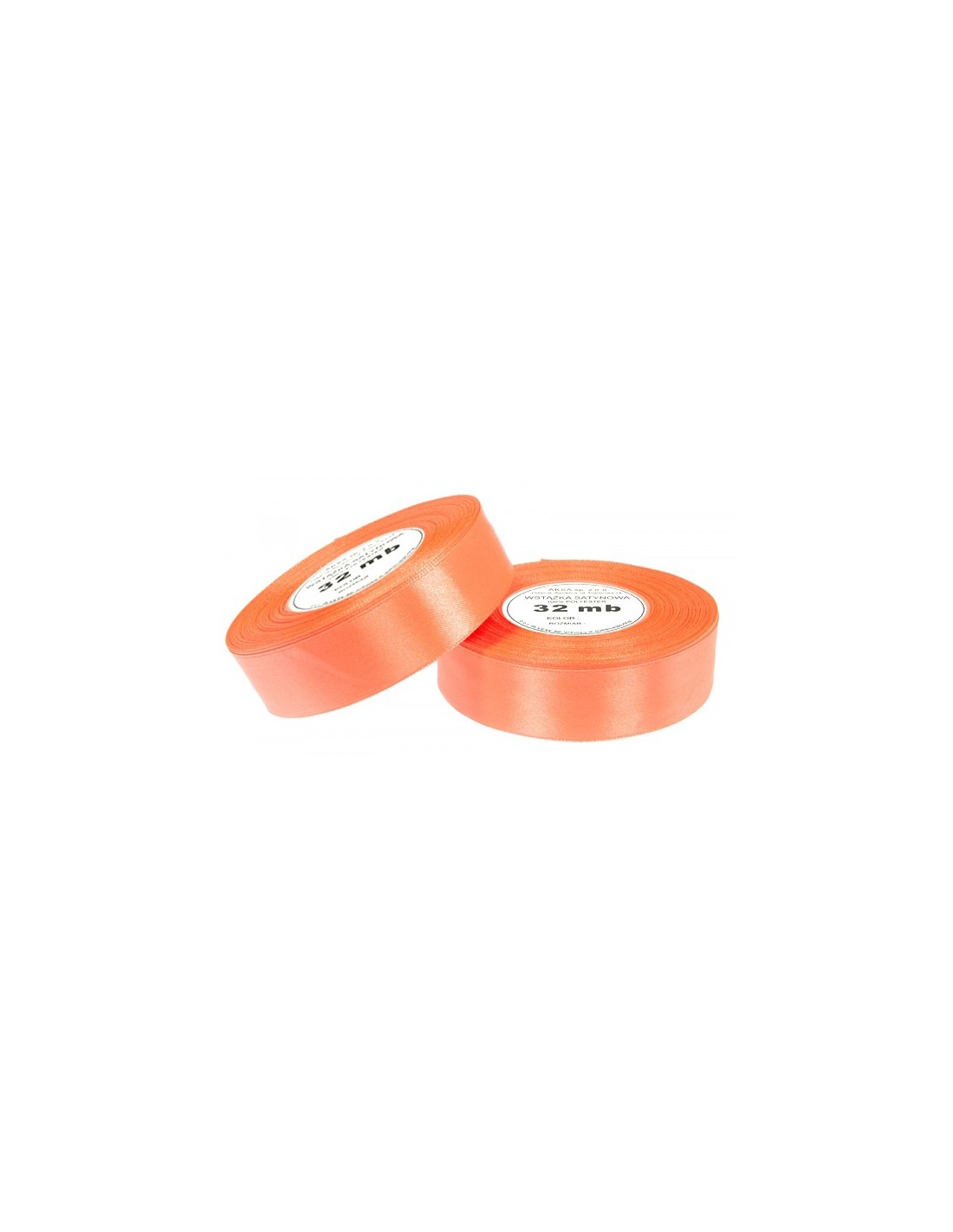 Ruban en satin orange intense (25mm) 32m Ruban en satin orange intense (25mm) 32m
