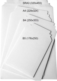 Pochette d'expédition en carton B4 (25x35,3cm) 450g - 100 pièces