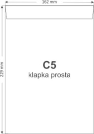 Koperta rozszerzana C5 HK brązowa 50szt.