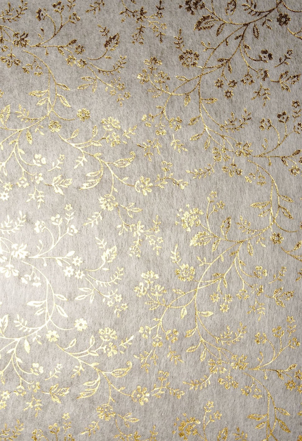 Papier molletonné décoratif écru è l'or fleurs 58x90cm Papier molletonné décoratif écru è l'or fleurs 58x90cm