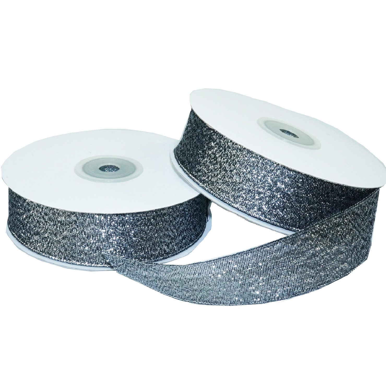 25mm WB7003 Wstążka brokatowa czarna 32mb 25mm WB7003 Wstążka brokatowa czarna 32mb