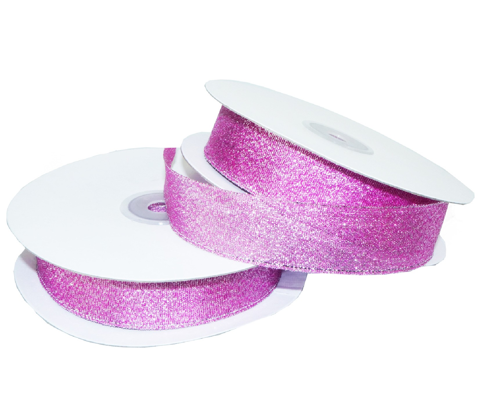 25mm WB7011 Wstążka brokatowa różowa 32mb 25mm WB7011 Wstążka brokatowa różowa 32mb