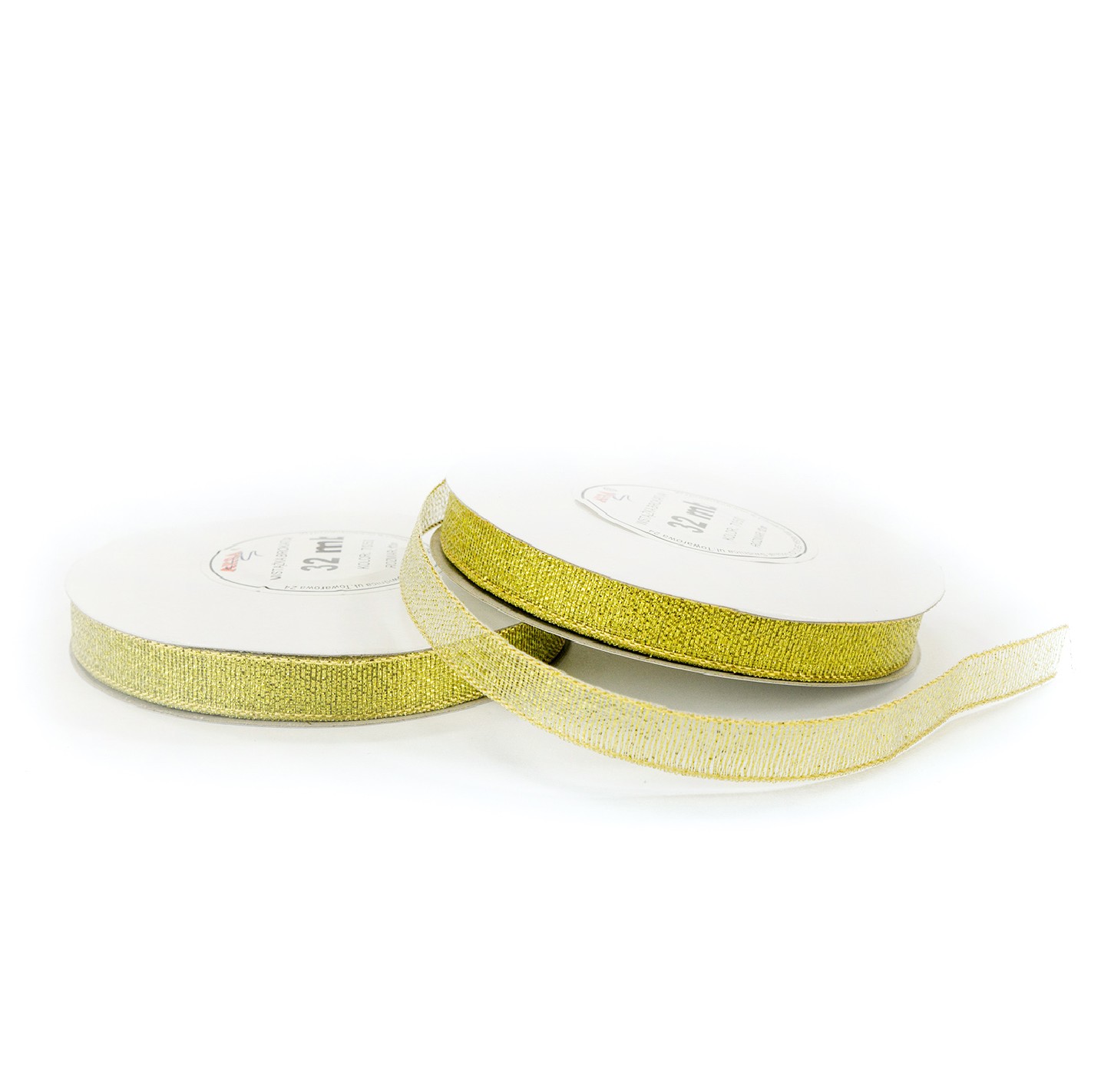 25mm WB7014 Wstążka brokatowa mocna złota 32mb 25mm WB7014 Wstążka brokatowa mocna złota 32mb
