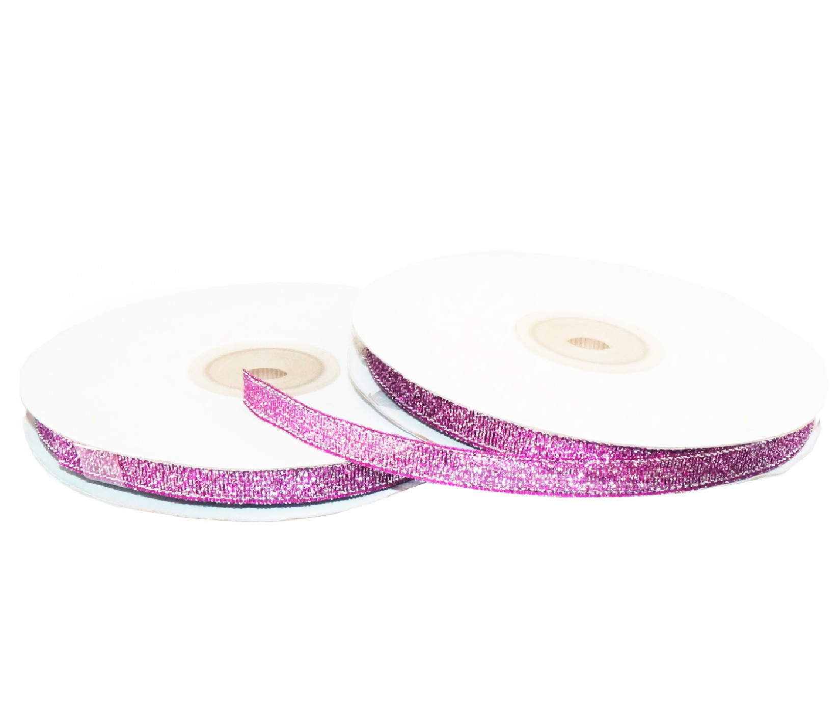 6mm WB7031 Wstążka brokatowa ciemna różowa 32mb 6mm WB7031 Wstążka brokatowa ciemna różowa 32mb