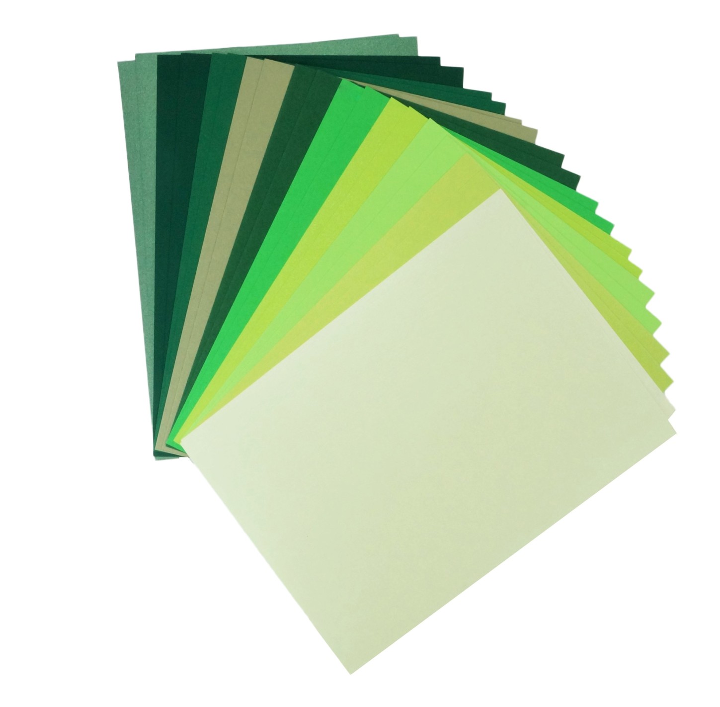 Zestaw papierów ozdobnych kolorowych zielonych pak. 20A5 Zestaw papierów ozdobnych kolorowych zielonych pak. 20A5