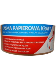 Taśma papierowa Kraft solvent brązowa 48x50mb