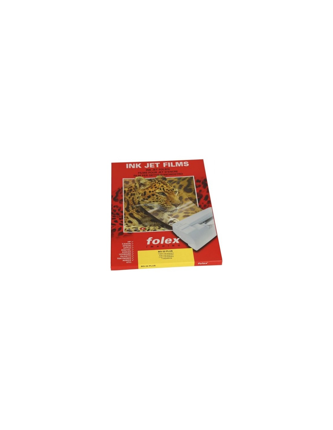 FOLEX BG-32 PLUS Folia transparent pour imprimantes è jet d'encre em. 10A3 FOLEX BG-32 PLUS Folia transparent pour imprimantes è jet d'encre em. 10A3