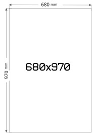 Papier Mirror 260g Silver / czarny B63 68x97 R100