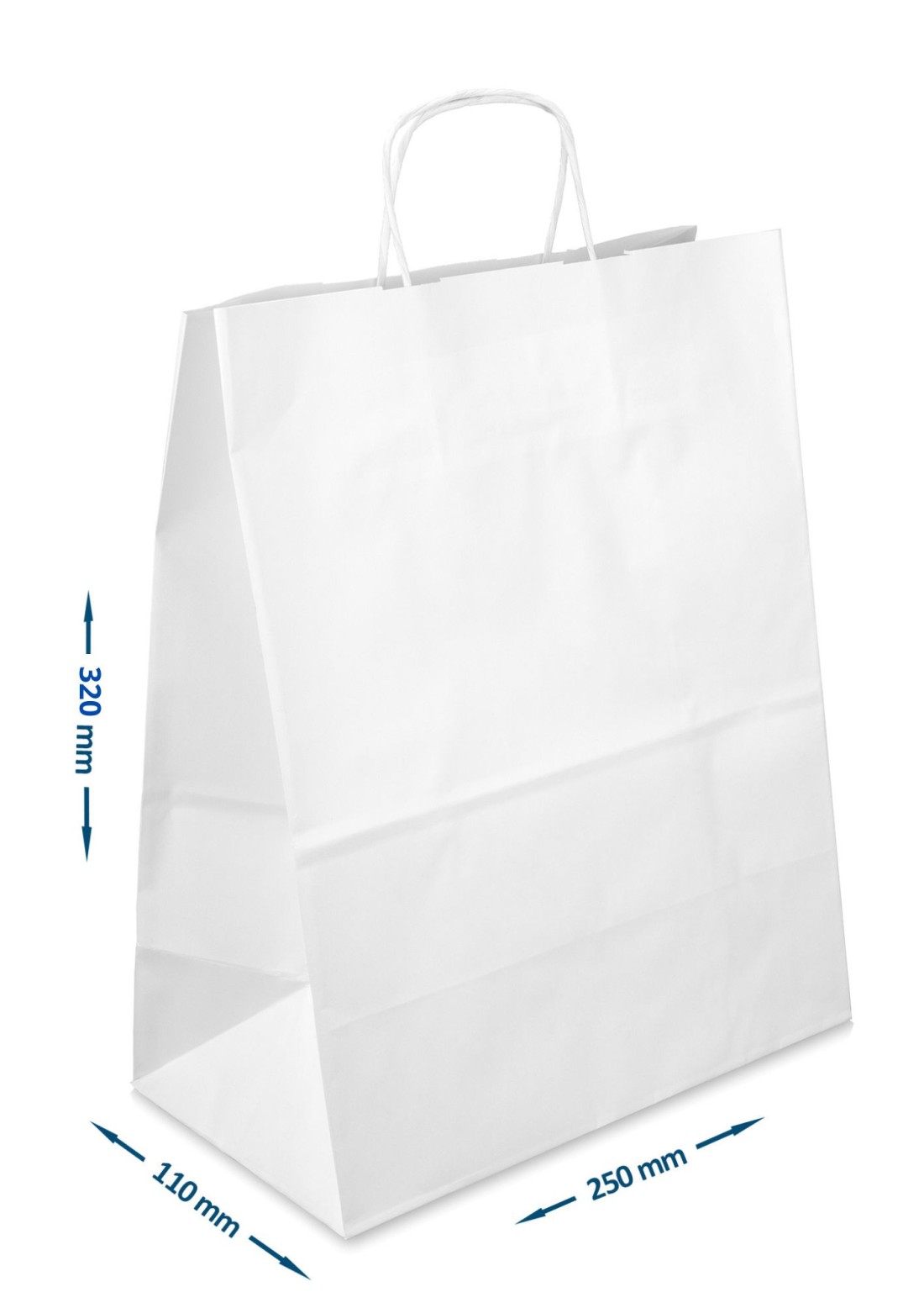 Torba Kraft biała 250x110x320mm 20szt. Torba Kraft biała 250x110x320mm 20szt.
