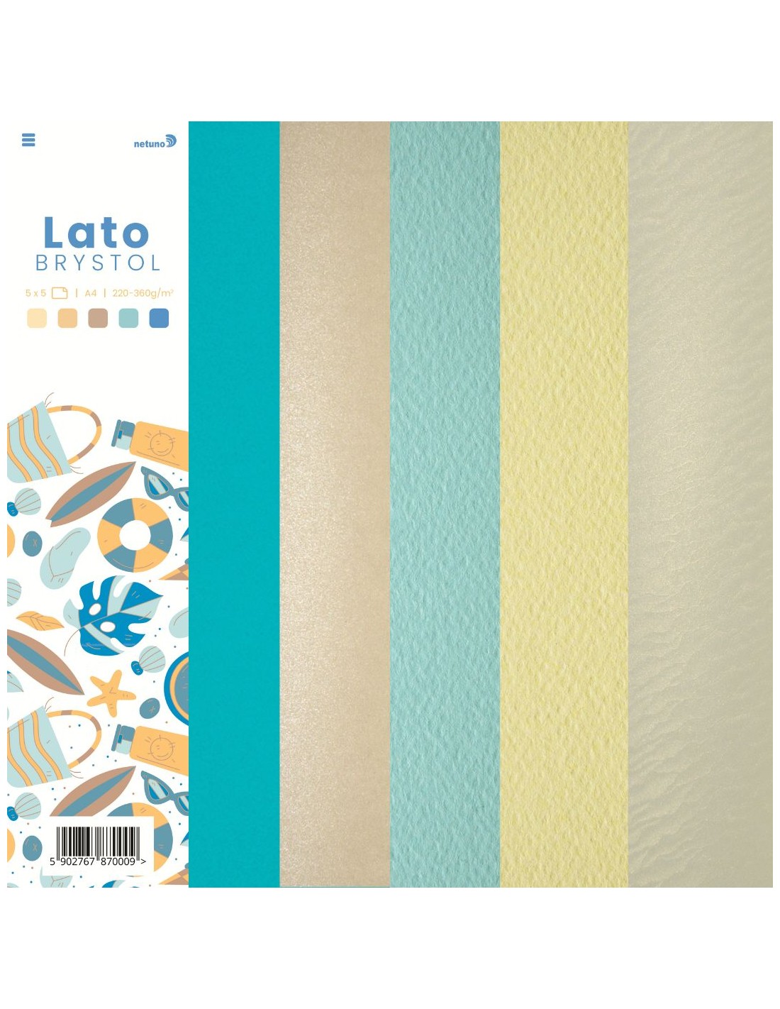 Zestaw brystoli kolorowych Lato pak. 25A4 Zestaw brystoli kolorowych Lato pak. 25A4
