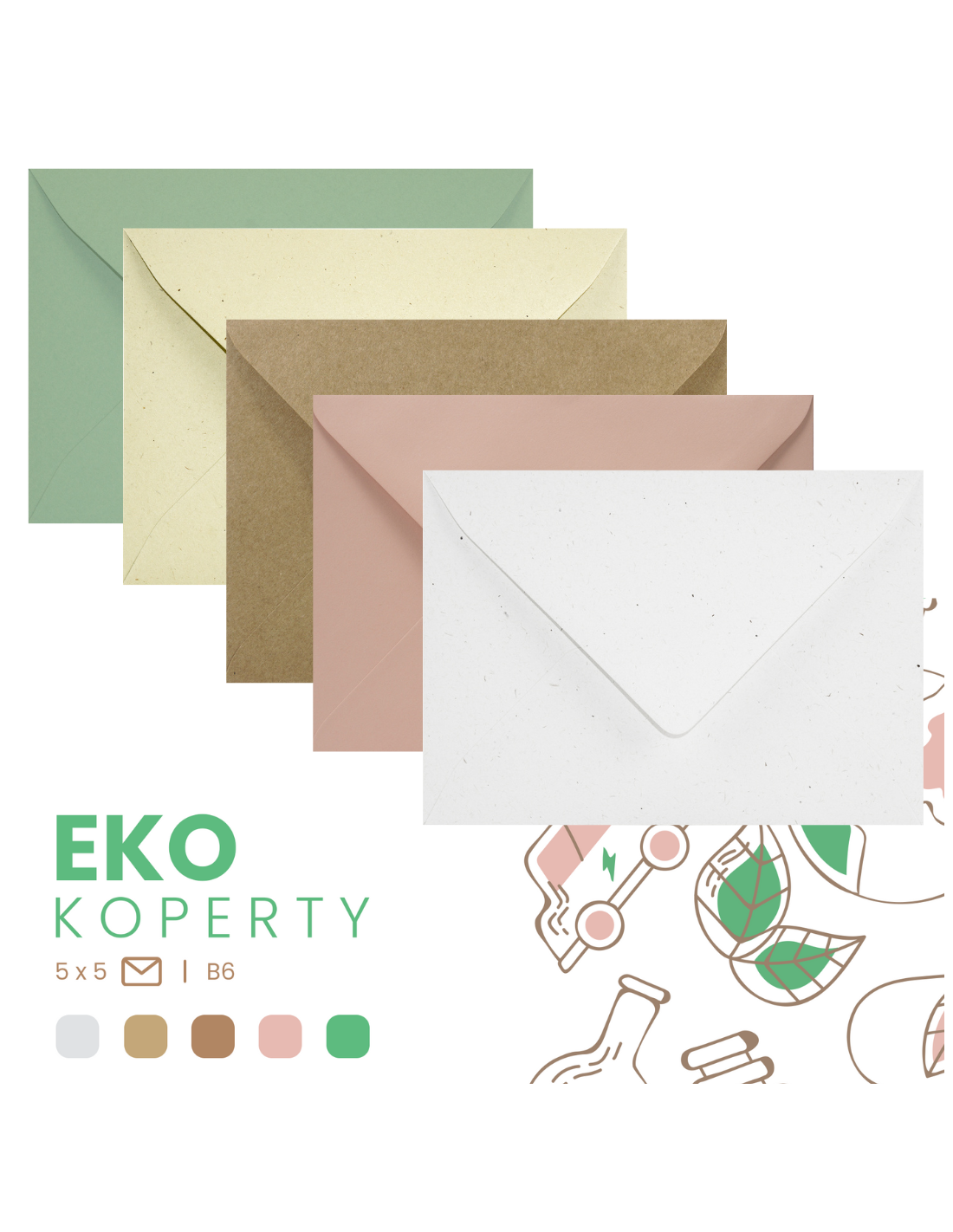 Zestaw mix kopert B6 NK Eko - 25szt. Zestaw mix kopert B6 NK Eko - 25szt.