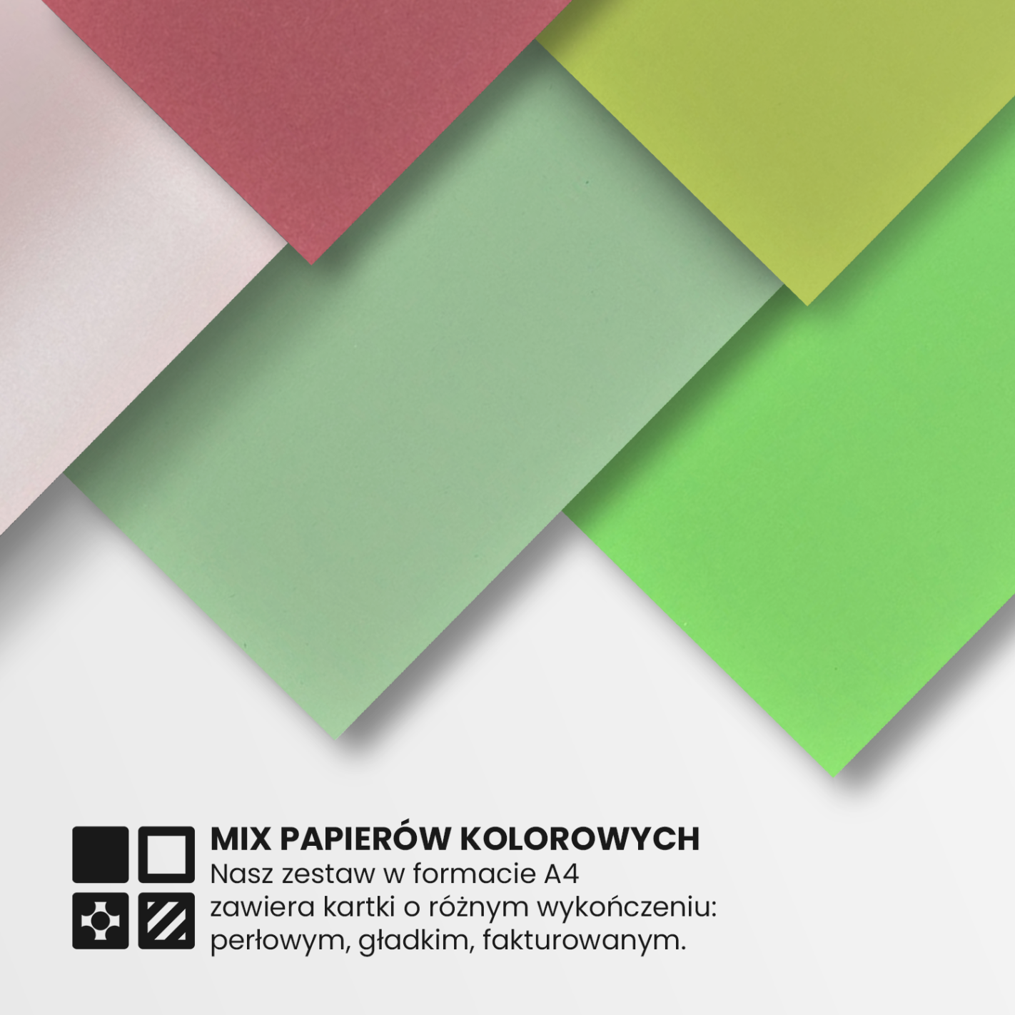 Zestaw papierów kolorowych Wiosna pak. 25A4 Zestaw papierów kolorowych Wiosna pak. 25A4