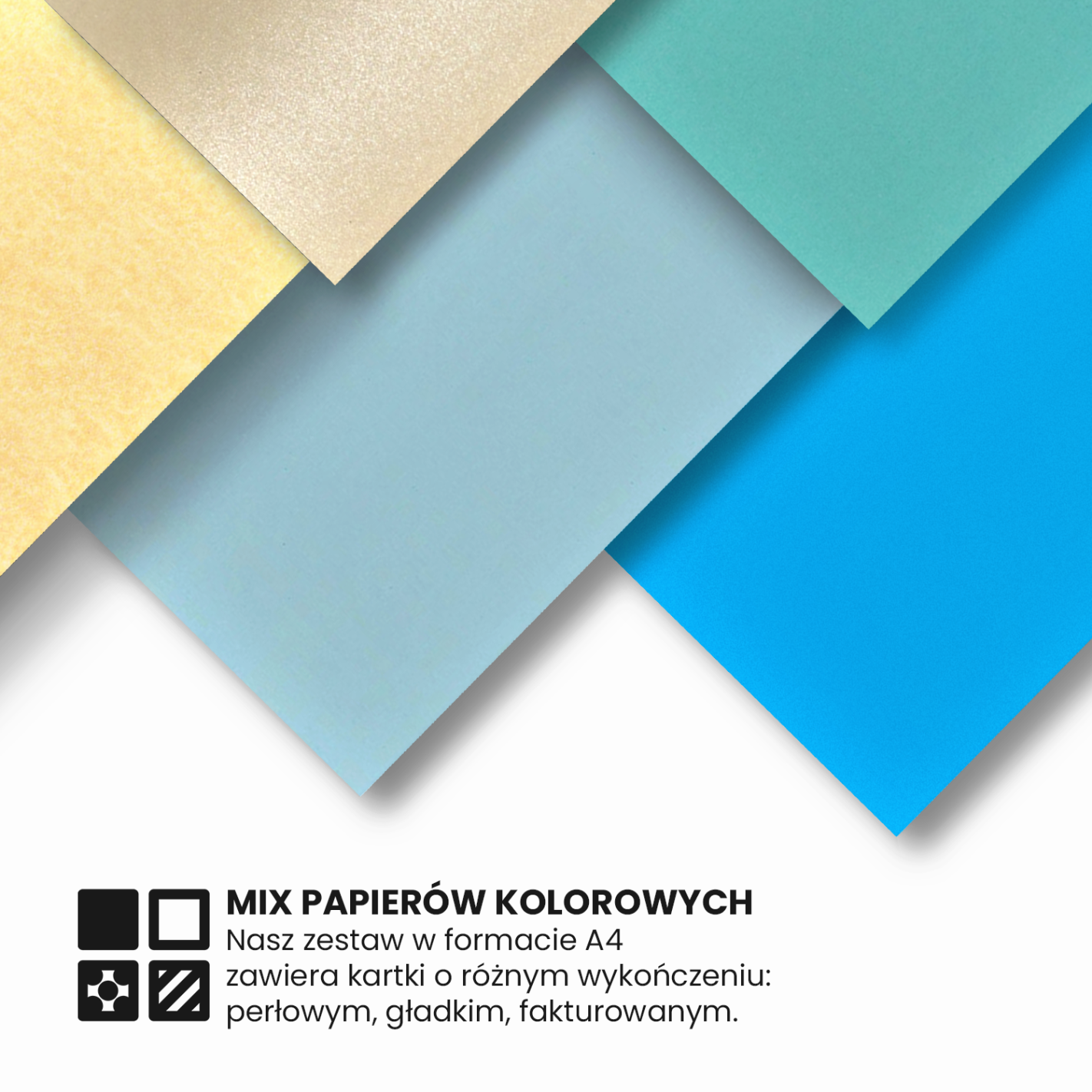 Zestaw papierów kolorowych Lato pak. 25A4 Zestaw papierów kolorowych Lato pak. 25A4