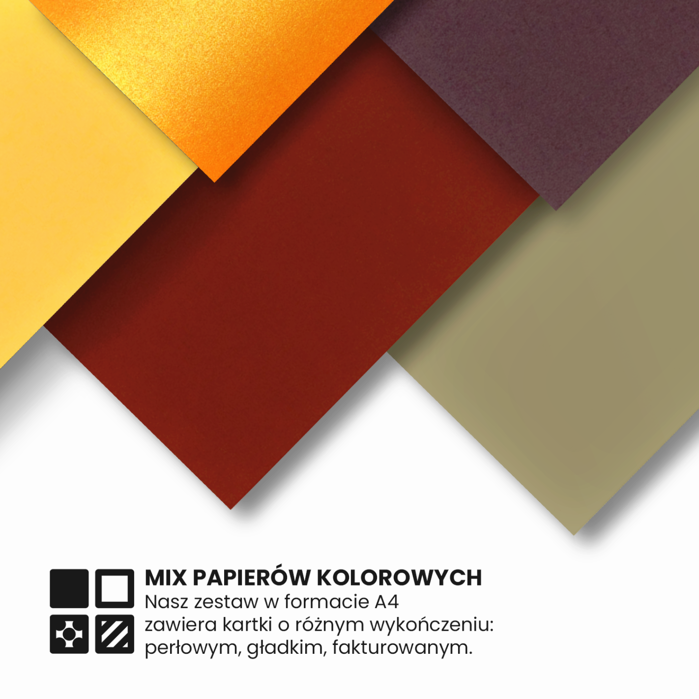 Zestaw papierów kolorowych Jesień pak. 25A4 Zestaw papierów kolorowych Jesień pak. 25A4