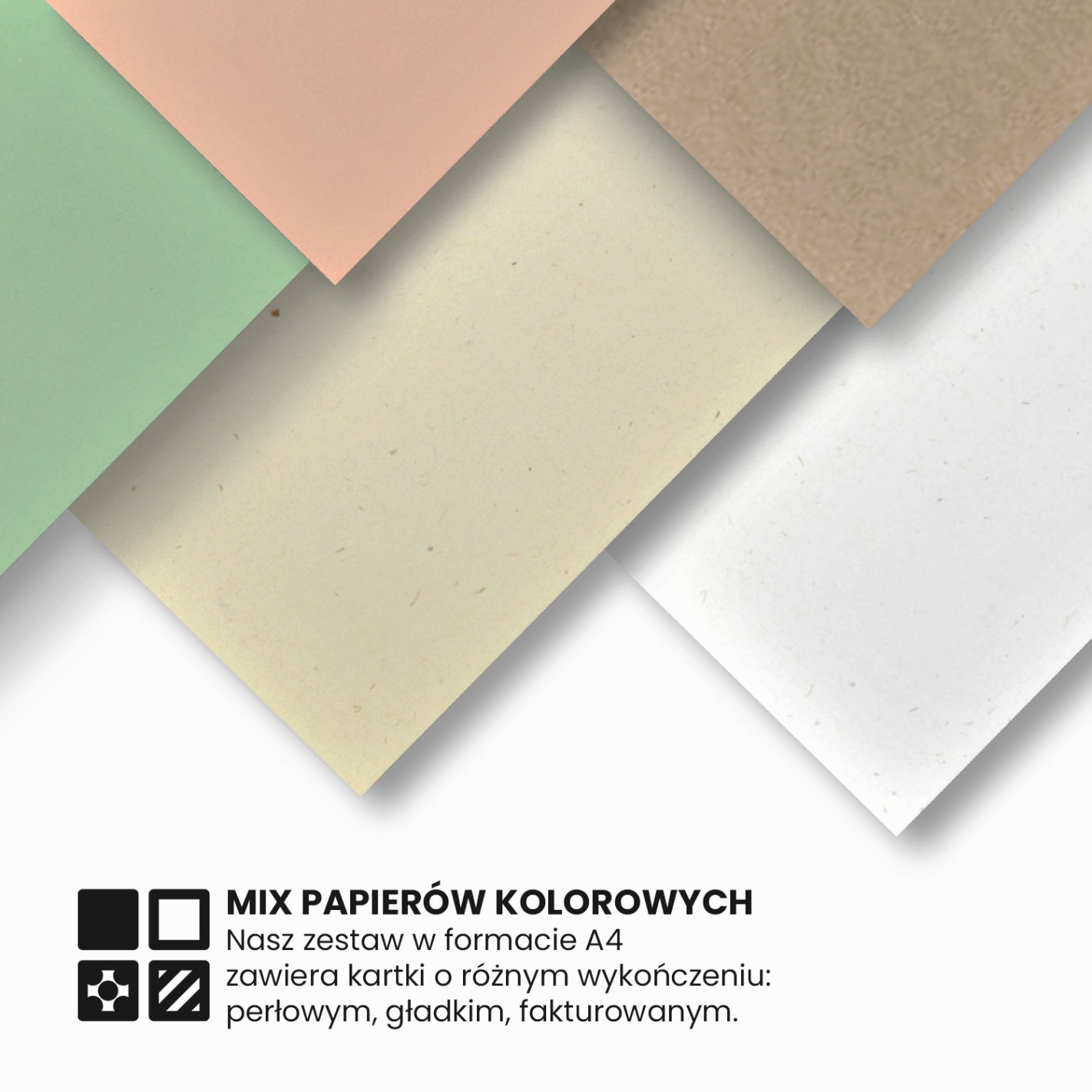 Zestaw papierów kolorowych Eko pak. 25A4 Zestaw papierów kolorowych Eko pak. 25A4