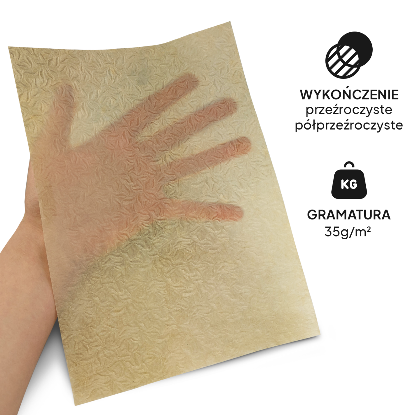 Papier ozdobny fakturowany przezroczysty Kristall Prago 35g Listki brąz pak. 10A4 Papier ozdobny fakturowany przezroczysty Kristall Prago 35g Listki brąz pak. 10A4