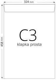 Koperta listowa C3 HK brąz 250szt.
