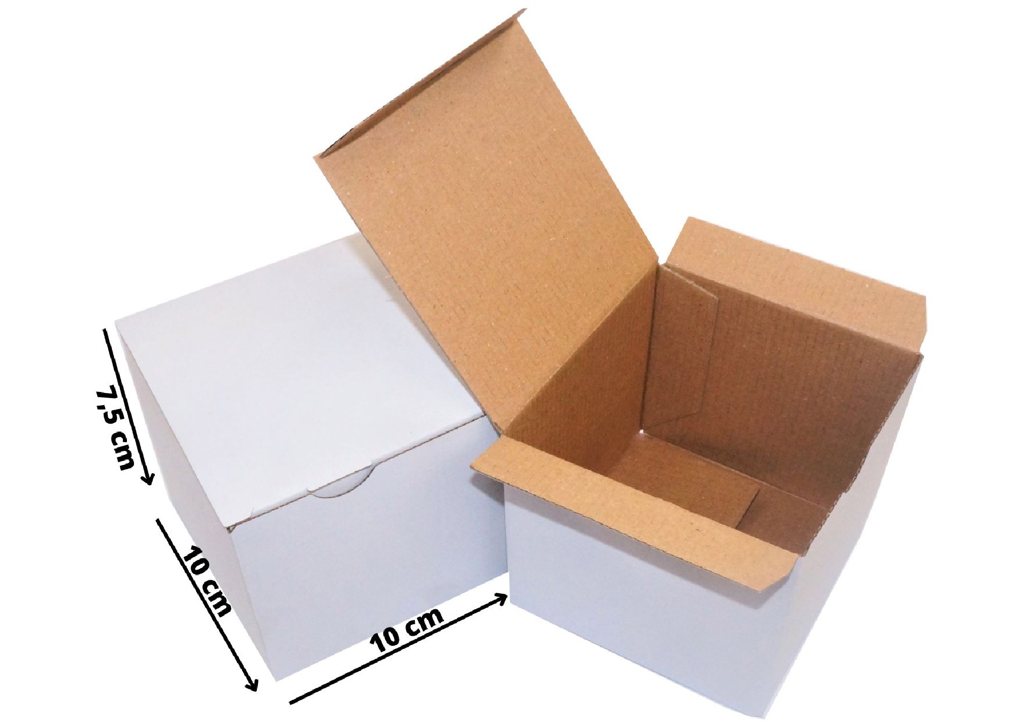 Karton fasonowy 10x10x7,5cm biały 40szt. Karton fasonowy 10x10x7,5cm biały 40szt.