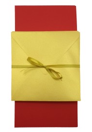 Zestaw Nettuno 280g Rosso Fuocco czerwony big. + koperta K4 Aster Met. Cherish złota 25szt.